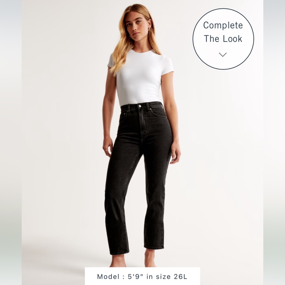 Abercrombie Ankle Straight Ultra High Rise